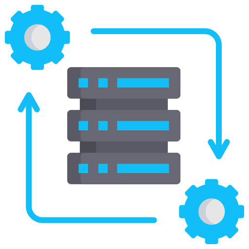 proceso de datos icono gratis