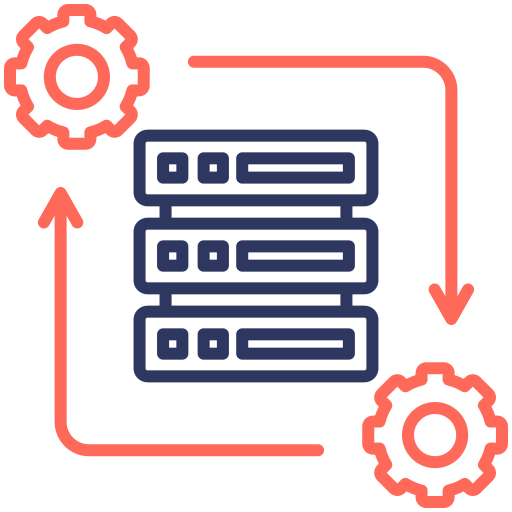 proceso de datos icono gratis