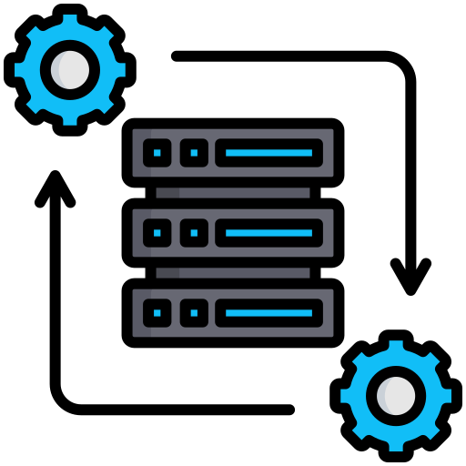 proceso de datos icono gratis