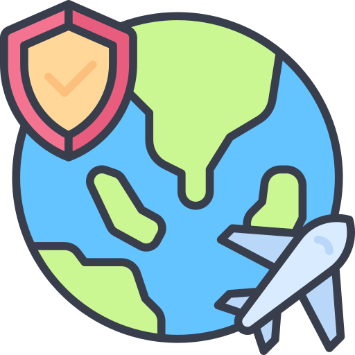 seguro de viaje icono gratis