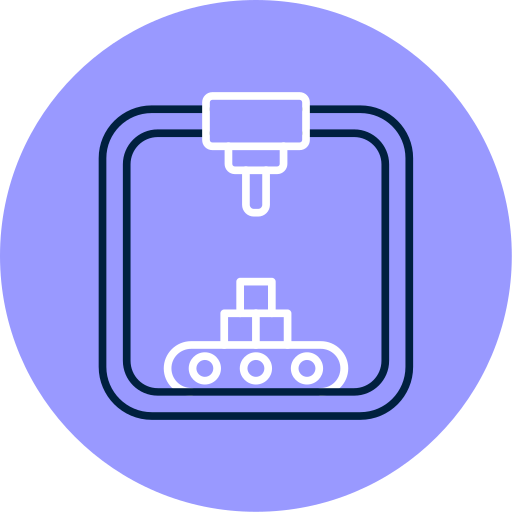 producción industrial icono gratis