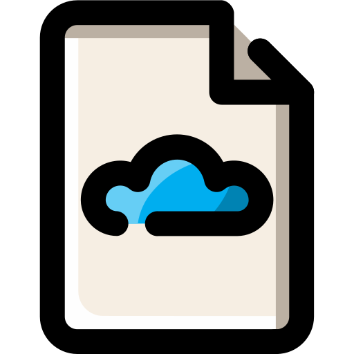 documento en la nube icono gratis