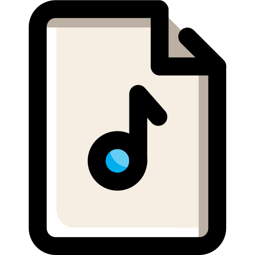 documento musical icono gratis