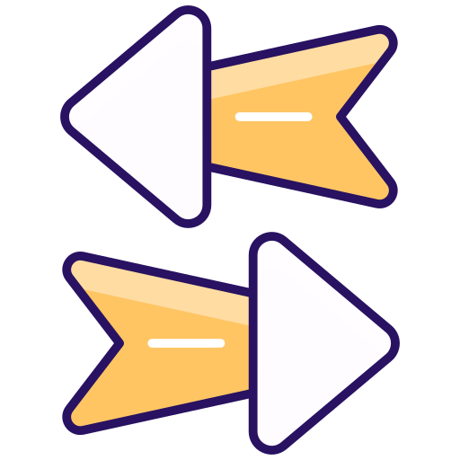 Left right arrows free icon