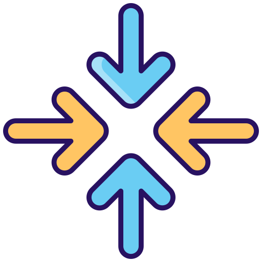 Arrows to the center free icon Arrows to the center free icon