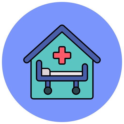 habitación de hospital icono gratis