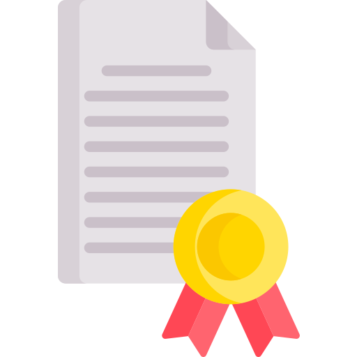 Certificate free icon