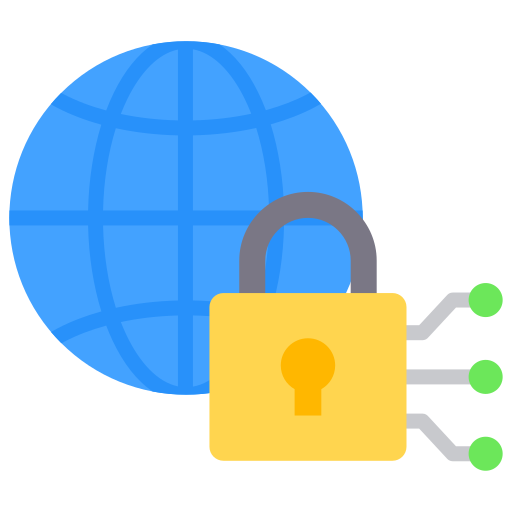 seguridad de la red icono gratis