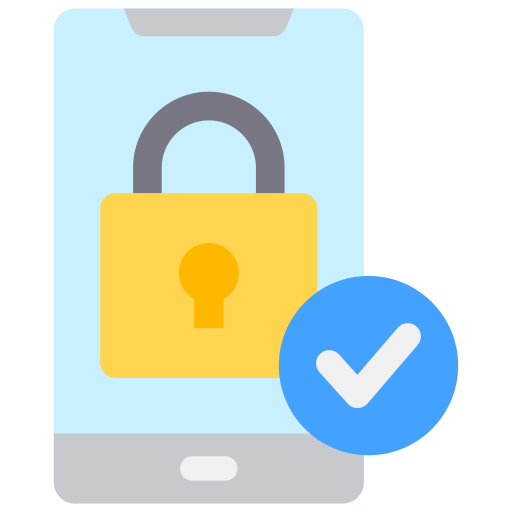 teléfono inteligente seguro icono gratis