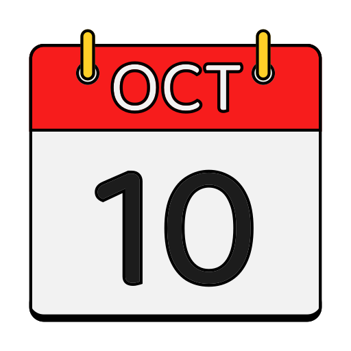 calendario de octubre icono gratis