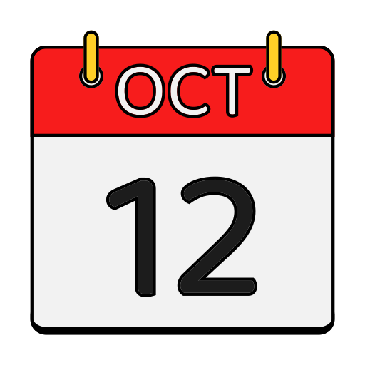 12 de octubre icono gratis