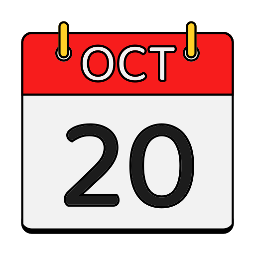 20 de octubre icono gratis