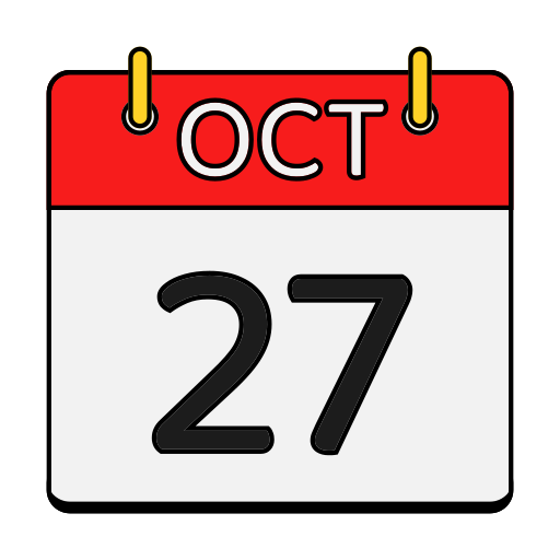 calendario de octubre icono gratis