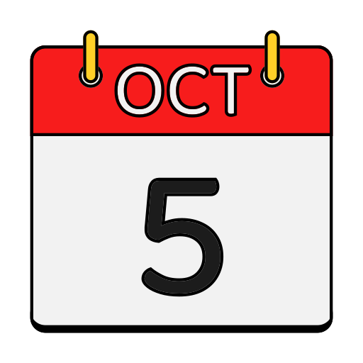 calendario de octubre icono gratis