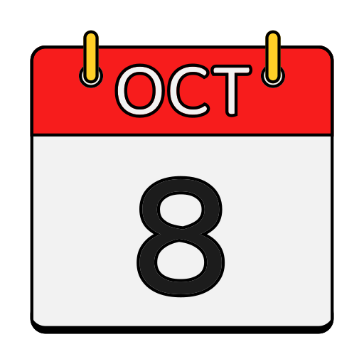 calendario de octubre icono gratis