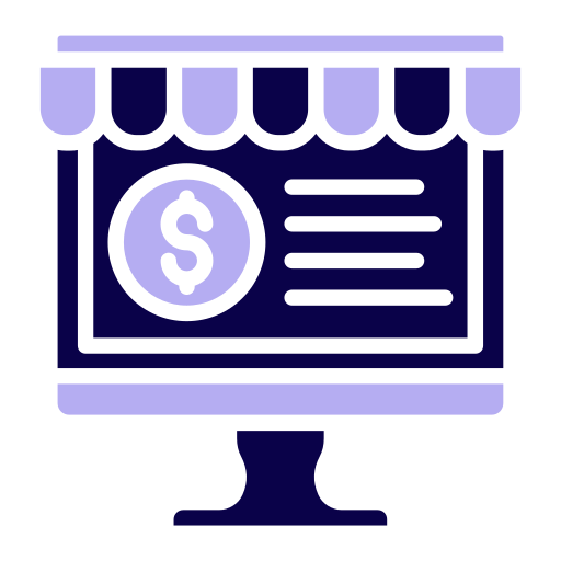 negocio en línea icono gratis