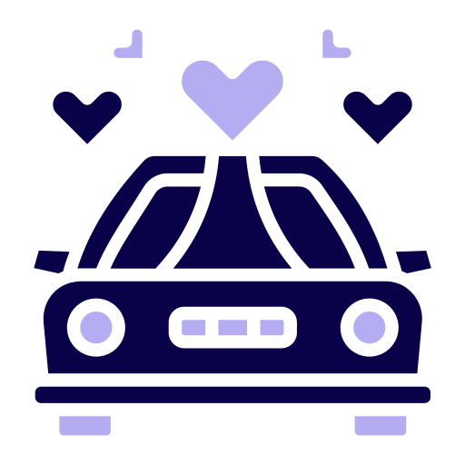 coche de bodas icono gratis
