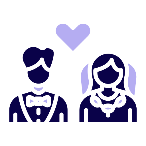 결혼하는 커플 무료 아이콘