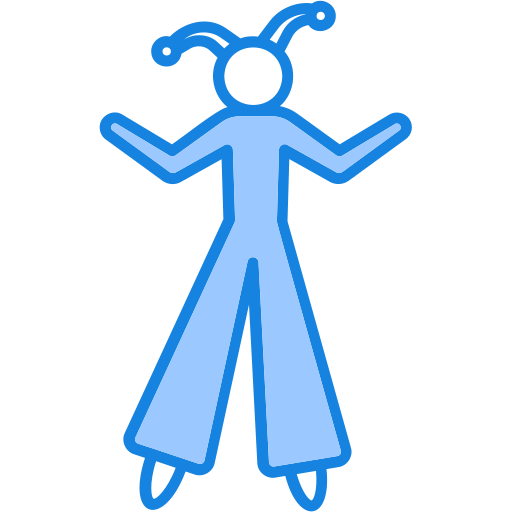 caminante sobre zancos icono gratis