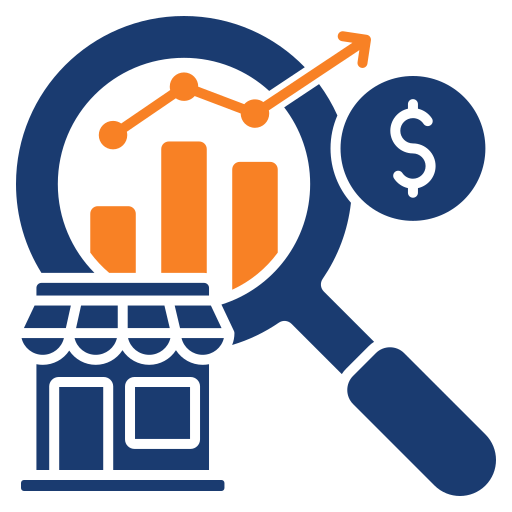 investigación de mercado icono gratis