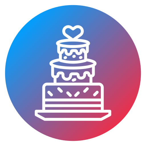 pastel de bodas icono gratis