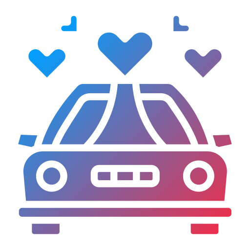 coche de bodas icono gratis