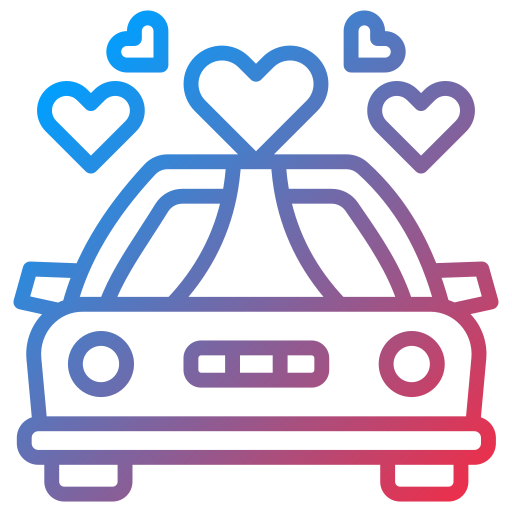 coche de bodas icono gratis