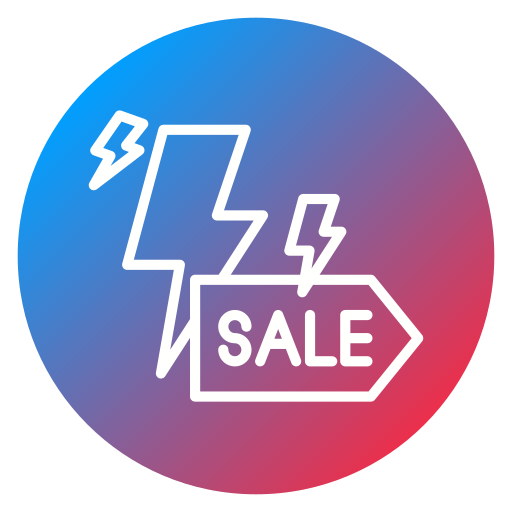 venta flash icono gratis