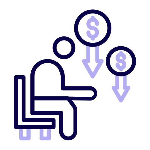 crisis económica icono gratis