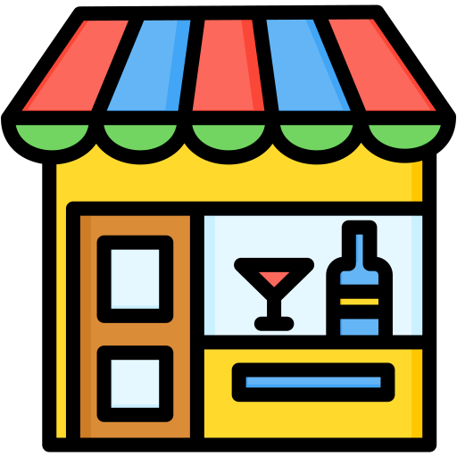 tienda de vinos icono gratis