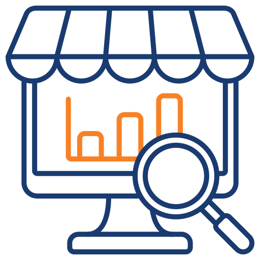 investigación de mercado icono gratis