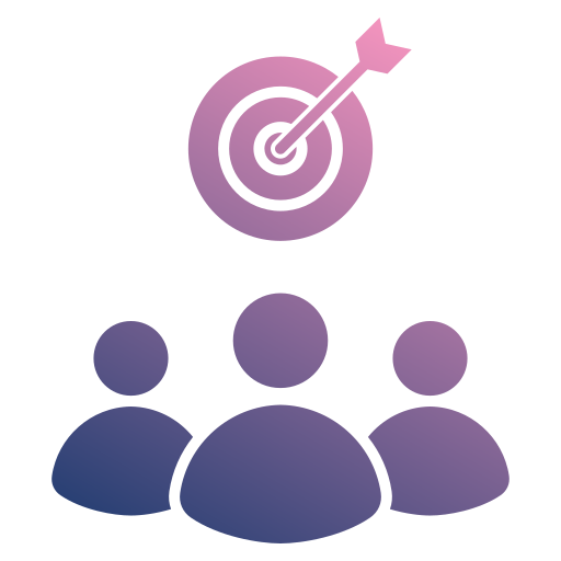 mercado objetivo icono gratis