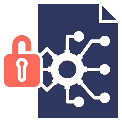 cifrado de datos icono gratis