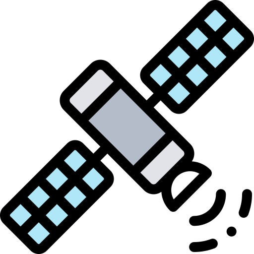 Satellite Detailed Rounded Lineal color icon