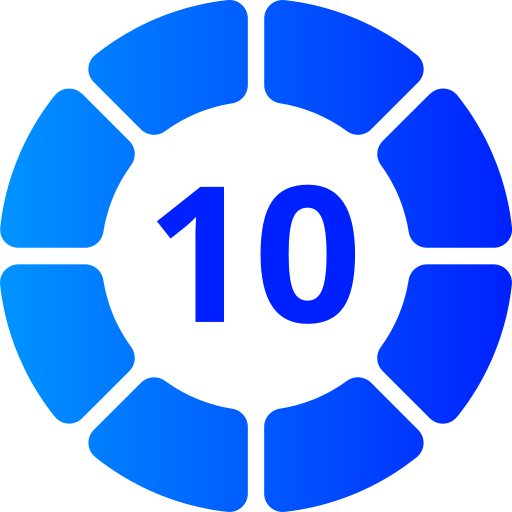 número 10 icono gratis