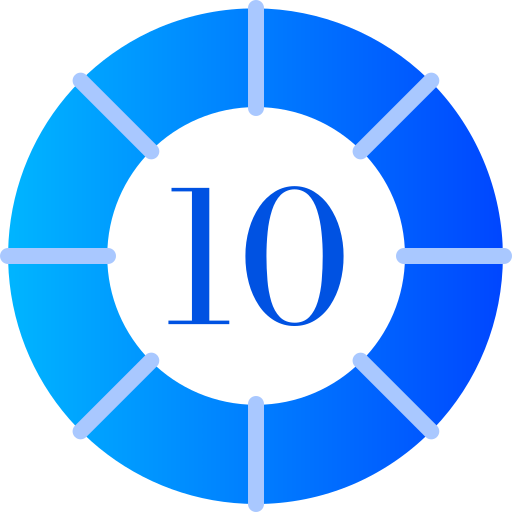 número 10 icono gratis