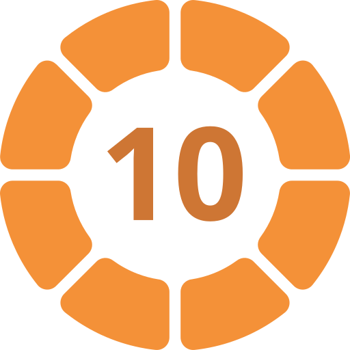 número 10 icono gratis