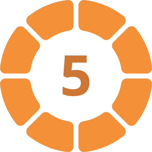 número 5 icono gratis