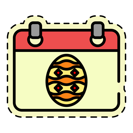 calendario de pascua icono gratis