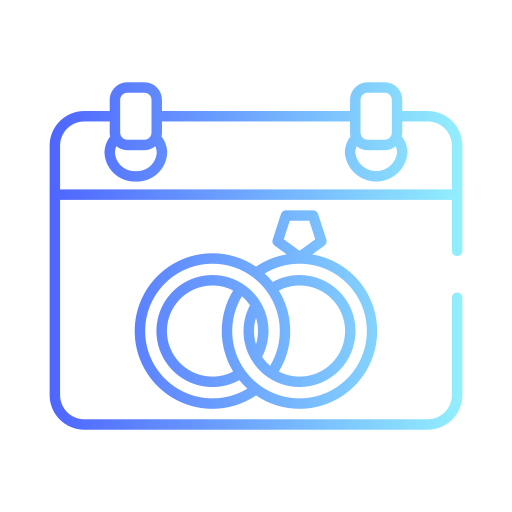 calendario de bodas icono gratis