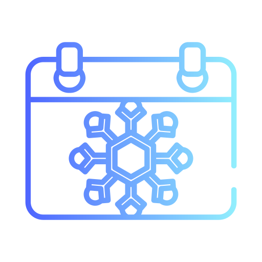 calendario de invierno icono gratis