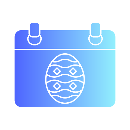 calendario de pascua icono gratis