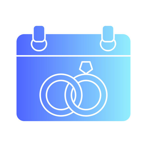 calendario de bodas icono gratis