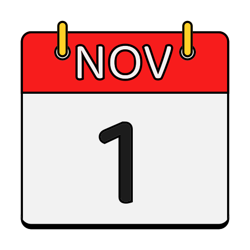 calendario de noviembre icono gratis