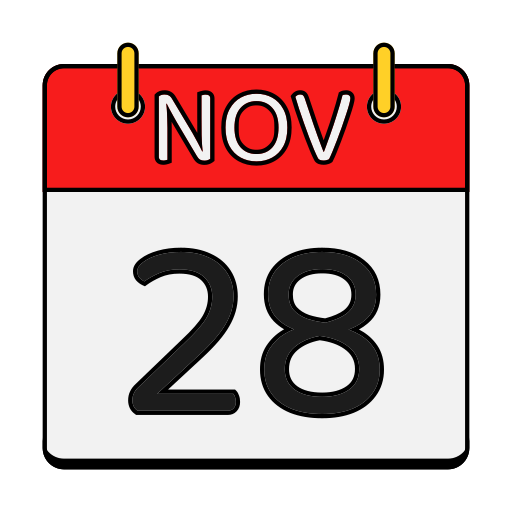 calendrier de novembre Icône gratuit