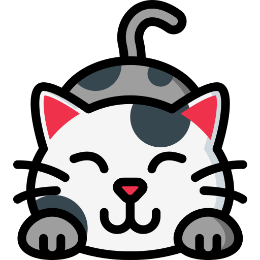 cute cartoon cat. cute animal for kids icon 26894764 PNG