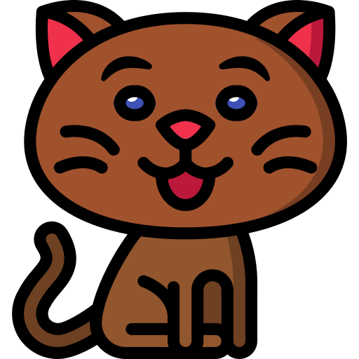 Brown cat icon - Free brown animal icons