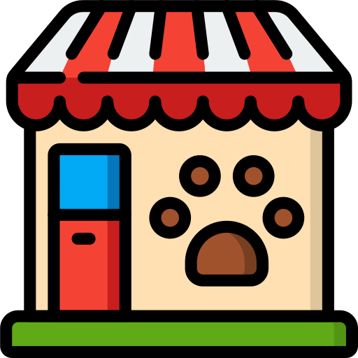 Tienda de animales icono gratis