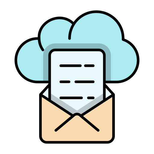 correo en la nube icono gratis