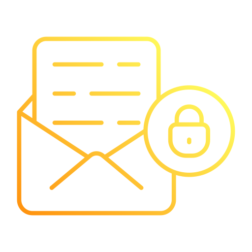 seguridad del correo electrónico icono gratis